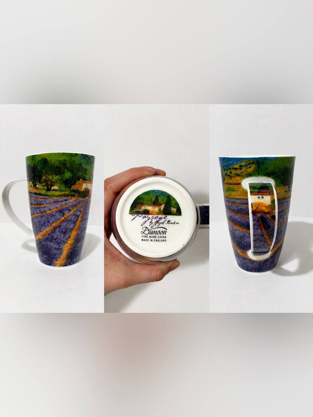 Dunoon Paysage Hazel Barker Fine Bone China Mug - Lavender Field Artwork
